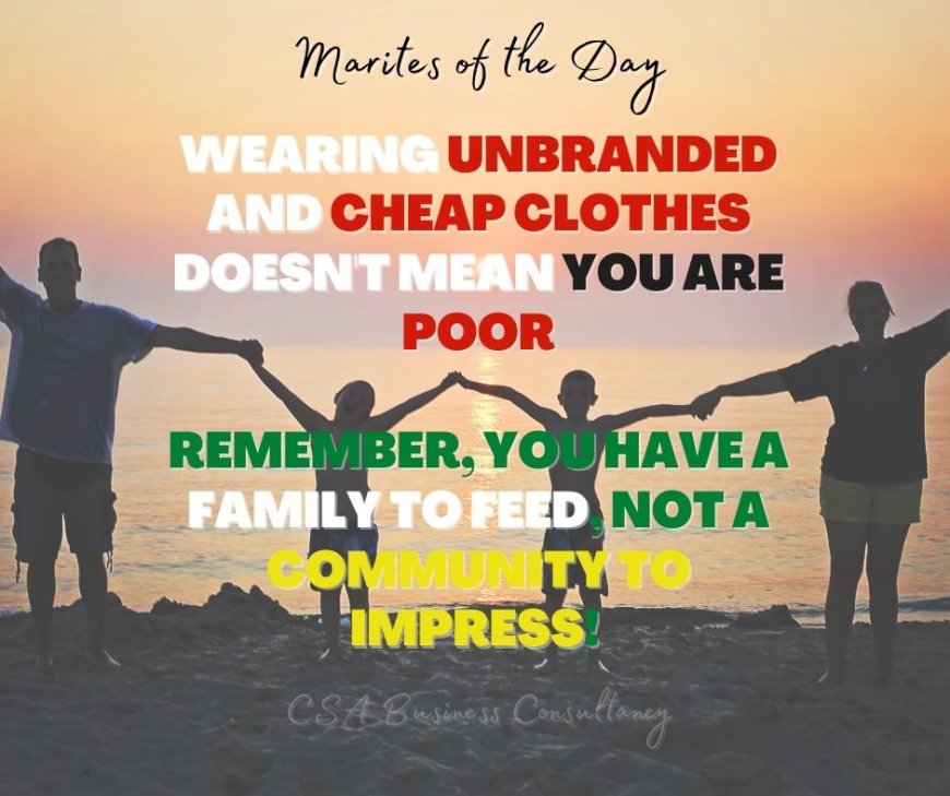 WEARING UNBRANDED AND CHEAP CLOTHES