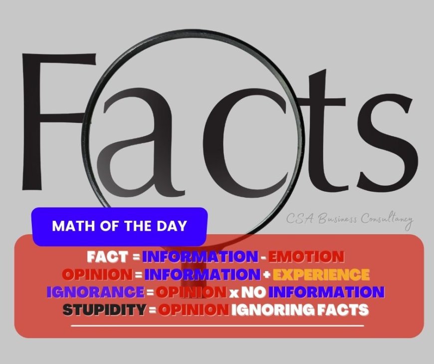 STUPIDITY = OPINION IGNORING FACTS